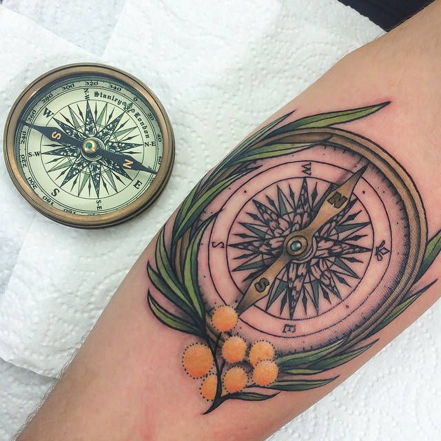 What Does A Compass Tattoo Symbolize? Navigation!